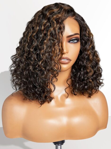 HAIR 12" Curly Glueless Wigs Human